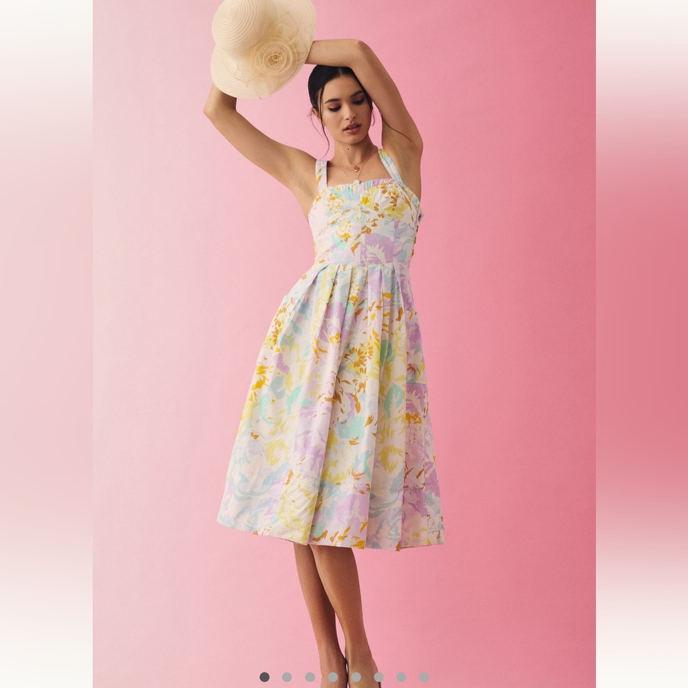Maeve Sleeveless Sweetheart Corset A-Line Dress (1X)
